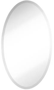 lot 5216 image: Hamilton Hills 24 x 36 large oval mirror frameless beveled