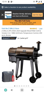 lot 5223 image: Z Grills Zpg-450a 2020 Upgrade Wood Pellet Grill & Smoker 6 In 1 Bbq Grill Auto. ( not Inspected )