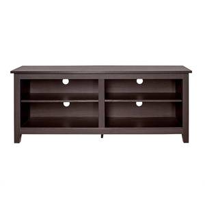 lot 5243 image: WE Furniture Wood TV Stand, 58-Inch, Espresso