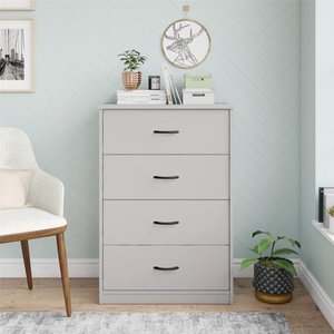 lot 5247 image: Mainstays Classic 4 Drawer Dresser, Dove Gray Finish