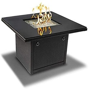 lot 5256 image: Outland Living Series 410 Grey 36-inch Outdoor Propane Gas Fire Pit Table, Black