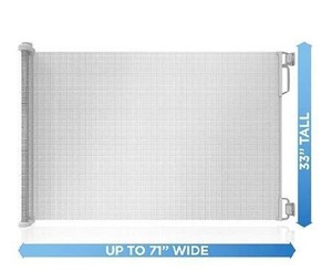 lot 5328 image: White Retractable safety gate