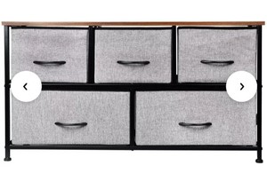 lot 5330 image: Fabric 5- Drawer Storage Organizer