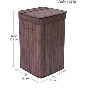 lot 5337 image: Bamboo Landry hamper