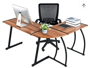 lot 5344 image: Green Forest L Shaped Corner Desk