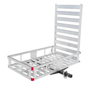 lot 2997 image: MaxxHaul 80779 Hitch Mount Aluminum Cargo Carrier With 40 Ramp - 500 lb. Maximum Load Capacity