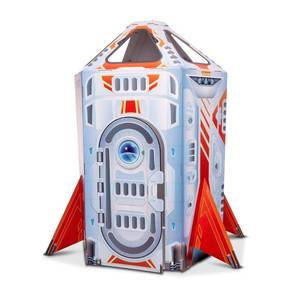 lot 3047 image: Melissa & Doug Rocket Ship Indoor Corrugate Playhouse