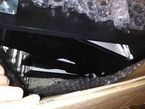 lot 7771 image: BLACK CART WITH DRAWERS