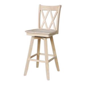 lot 7776 image: International Concepts Double X Back Bar Stool, 30,