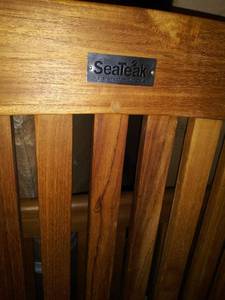 lot 7777 image: 2 CHAIRS- SEALTEAK WATERPROOF CHAIRS