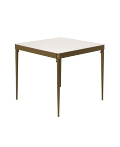 lot 7791 image: Cosco 32 Stylaire Square Vinyl Top Folding Table Gold