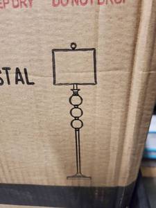 lot 7866 image: BRUSHED NICKEL LAMP
