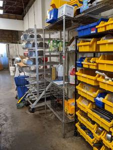 lot 5049 image: Shelving, Contents Not Included. Buyer Responsible For Removal