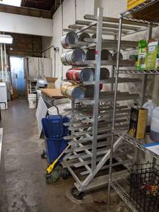 lot 5052 image: Commercial Aluminum Can Rack, Contents Not Included