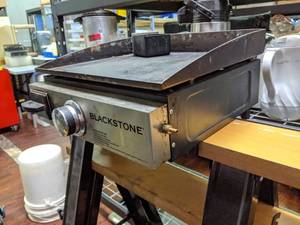 lot 5081 image: Blackstone 17 Inch Propane Fueled Table Top Griddle Model 1650 12,000 BTUS