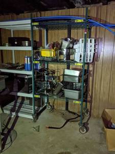 lot 5134 image: Shelf And Contents On Casters