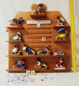 lot 6987 image: German Shepherd Calendar, with 12 German Shepherd Figurines for the Month, See Photos For Individual Pics (The Danbury Mint)