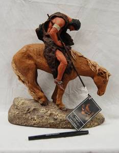 lot 6993 image: Trail of Tears Native American Indian Collectible, (Non Fort Original Western Sculpture, Boulder Colorado) See Photos for Details