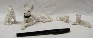 lot 8024 image: Lot of 4 German Shepherd Small Collectible Figurines