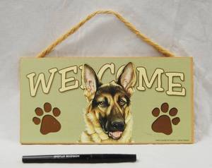 lot 2856 image: German Shepherd Wall Hanger, Welcoming Sign,    VERY CUTE
