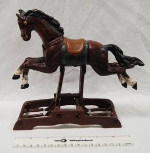 lot 2862 image: Beautiful METAL Rocking Horse, (It Rocks Back and Forth)