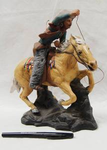 lot 2865 image: Cowboy and Horse Figurine    See Photos for Different Poses