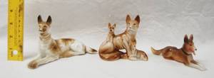 lot 2904 image: 3 Collectible German Shepherd Figurines
