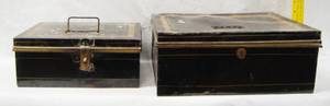 lot 2940 image: Lot of 2 Metal Boxes,  See Photos For Sizes