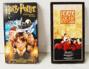 lot 2957 image: 2 VHS Movies  (Harry Potter and Dead Poets Society