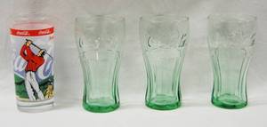 lot 2968 image: Lot of 4 Coca Cola Collectible Drinking Glasses