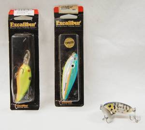 lot 2971 image: Lot of 3 Vintage Fishing Lures