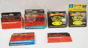 lot 2993 image: Lot of 6 Boxes of Heavy-Duty Wire Staples    Sizes Include  --   38 in., 12 in., 14 in., 38 in.