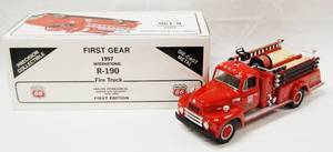 lot 4593 image: First Edition 1957 International R-190 Fire Truck,  (Die-Cast Metal)    Very Cool