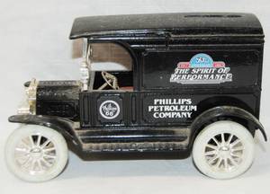 lot 4541 image: The Spirit of Performance, Phillips Petroleum Company Car, w Locking Coin Bank, w Key (Die Cast Metal)