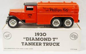 lot 4550 image: 1930 Diamond T Tanker Truck, Locking Coin With Key