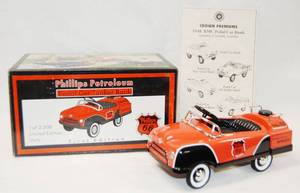 lot 4552 image: Limited Edition, Phillips 66 Petroleum, Pedal Car Tanker Bank w Key, with Original Box (First Edition)
