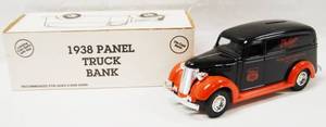 lot 4607 image: 1938 Panel Truck Bank, with Locking Coin Bank w Key, (Die-Cast Metal) (Phillips 66)