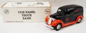 lot 4562 image: 1938 Panel Truck Bank, with Locking Coin Bank w Key, (Die-Cast Metal) (Phillips 66)