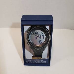 lot 229 image: George Sports Alarm Stop Watch water-resistant 165 ft light month and date digital black resin wristband watch mens