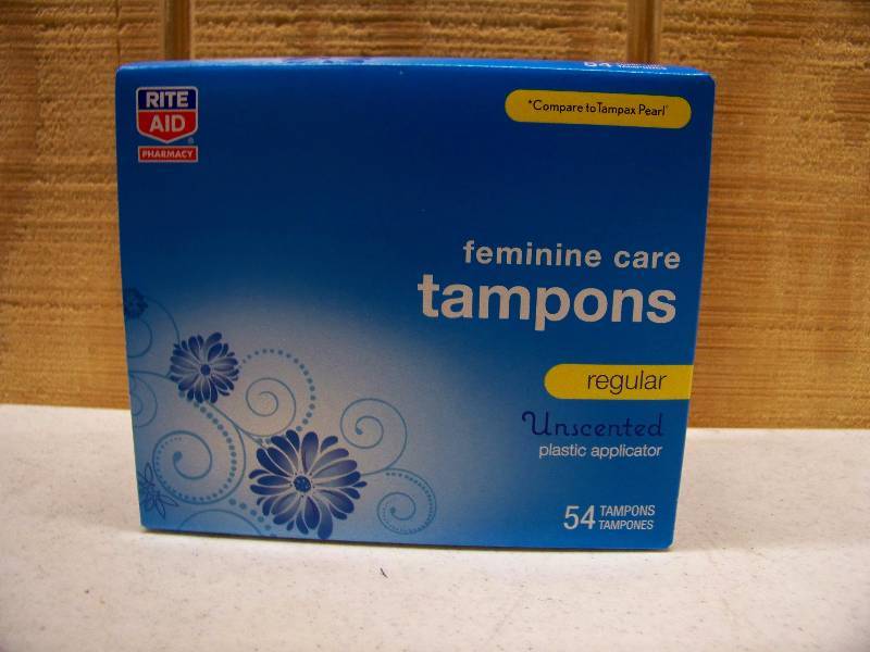 lot 1002 image: 12 Boxes Rite-Aid Regular Tampons
