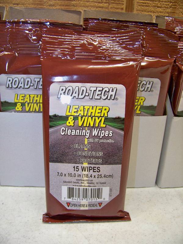 lot 1038 image: 24 Packages of Road-Tech Leather and Vinyl Wipes