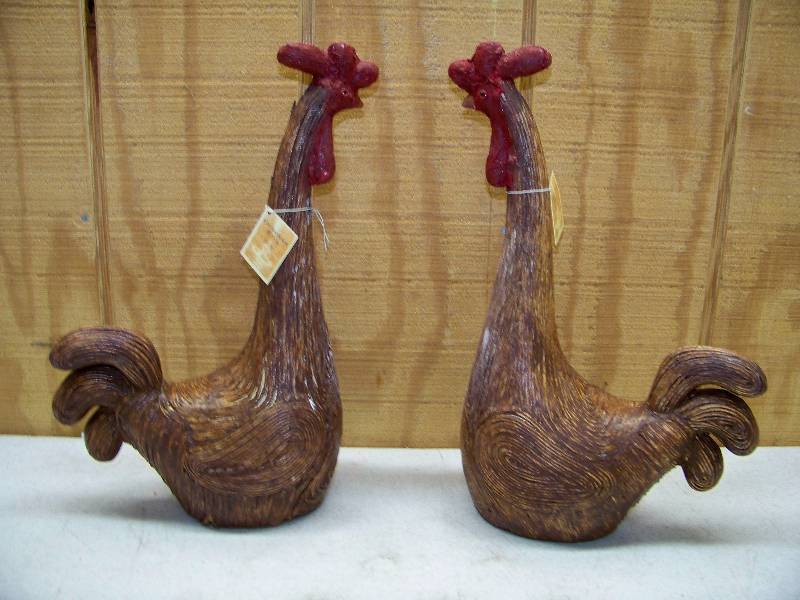 lot 1042 image: Lot of 2 October Hill Home Roosters