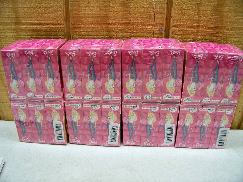 lot 1130 image: Case of 24 Boxes Barbie Band Aids