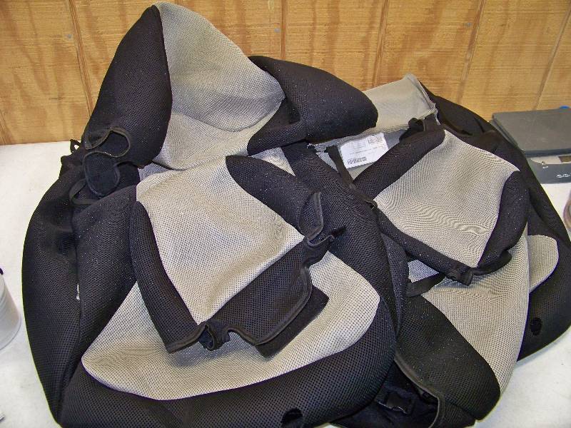 lot 1152 image: CoverKing Spacer Mesh 1st Row BlackTaupe Custom Seat Covers