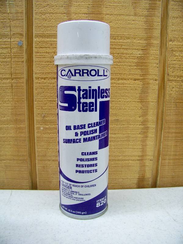 lot 1258 image: 10 Cans Carroll Stainless Steel CleanerPolish