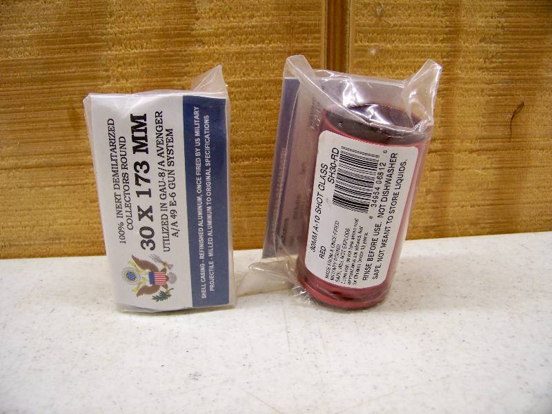 lot 1291 image: Pair of 30mm A-10 Shot Glasses