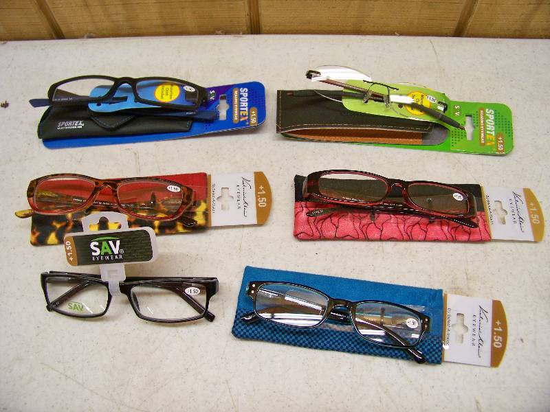 lot 1319 image: 6 Pair Reading Glasses