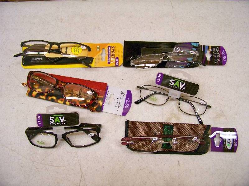 lot 1327 image: 6 Pair Reading Glasses