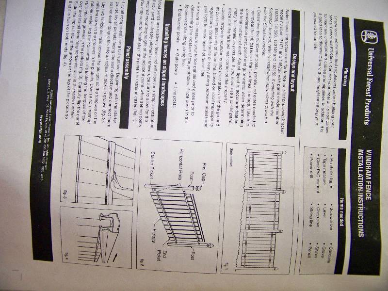 lot 1350 image: 6 Section Windham Fence Vinyl Privacy Fence