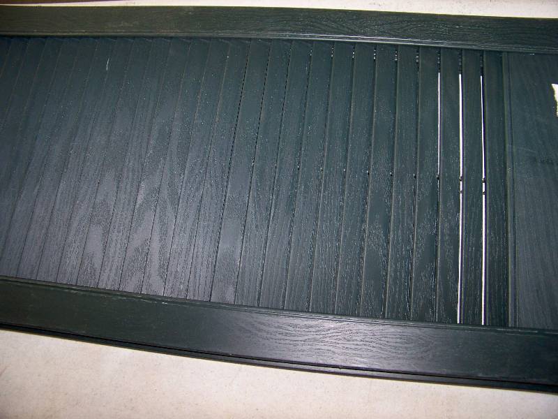 lot 1364 image: Pair Green Vinyl Shutters